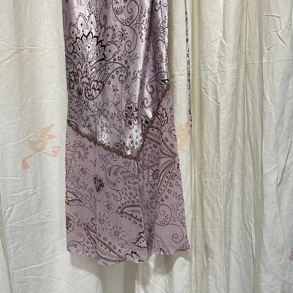 Linea Donatella Pink Paisley Chemise Slip M - Picture 2 of 6